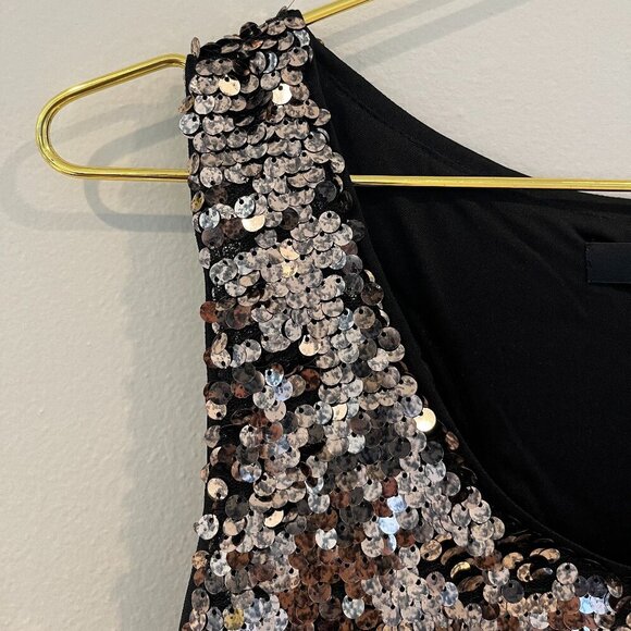 Forever 21 Gold Black Sequin Tank Top Size Medium - Picture 3 of 6